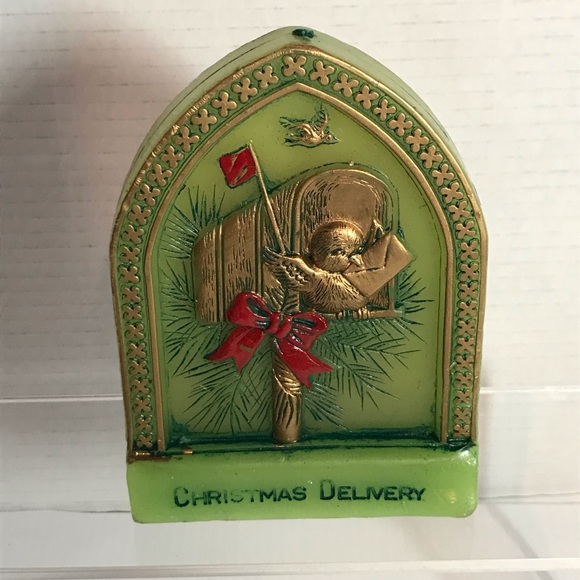 JASCO 1978 Christmas Inspiration Wax Double Sided Candle “Christmas Delivery” - Picture 5 of 6